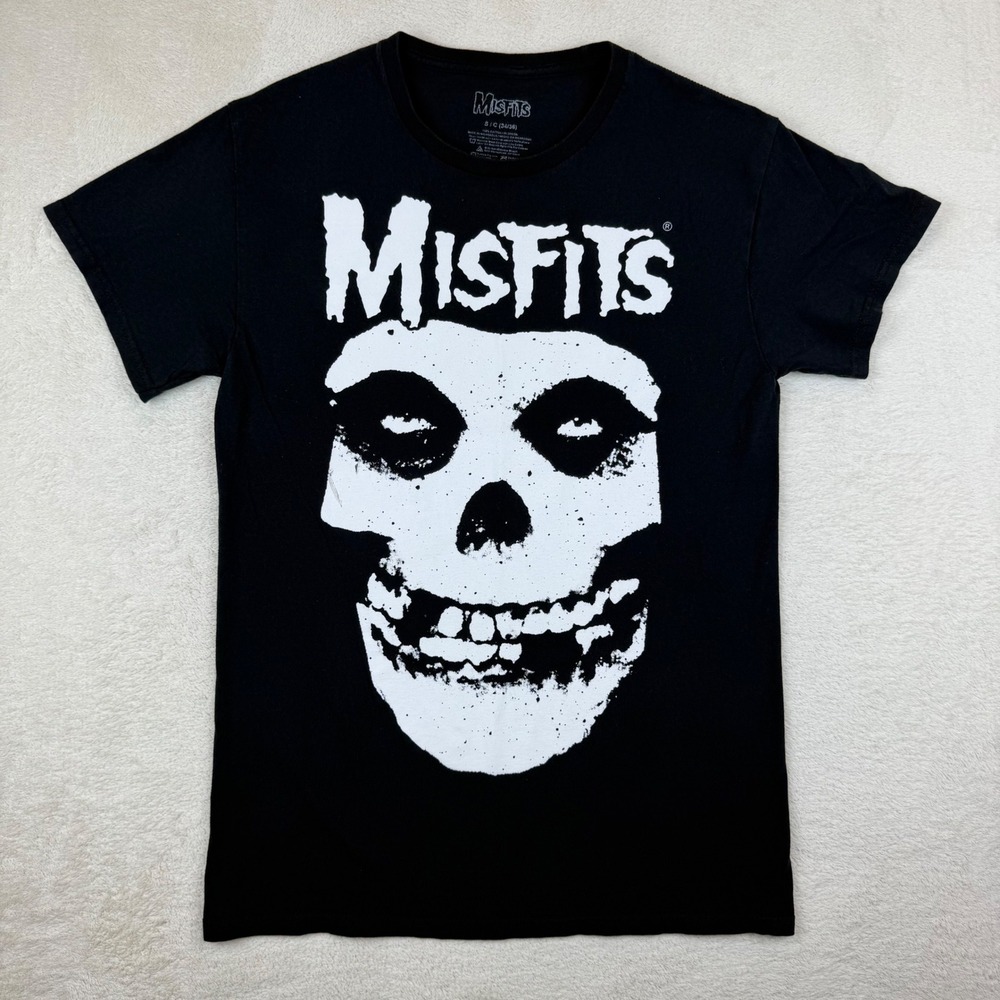 Misfits Crimson Ghost Skull Band T-Shirt Black Size S Punk Rock Graphic Print